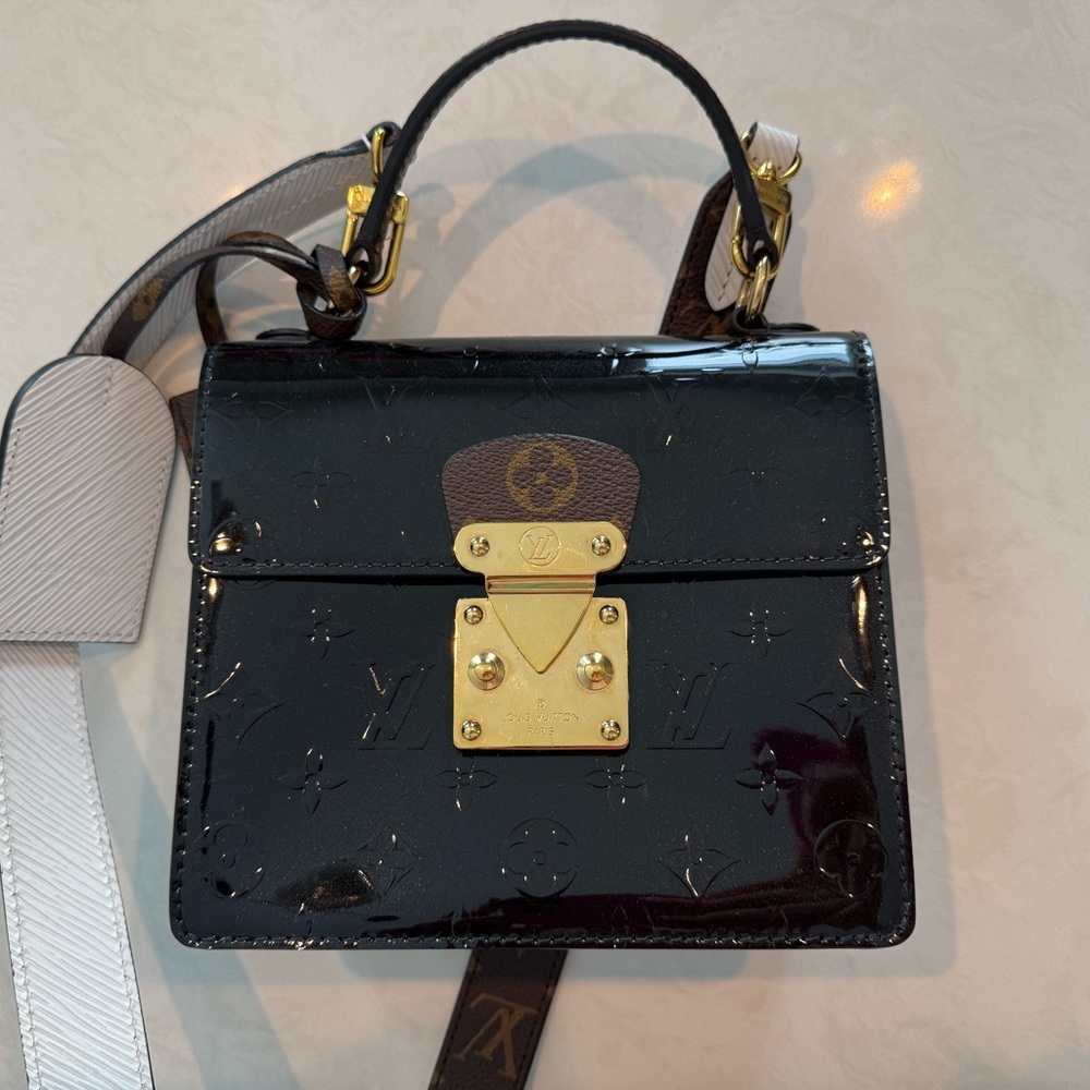 Louis Vuitton Spring Street NM Monogram Black and White Leather Bag